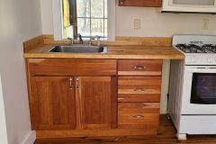 Butcher block counter top (after)
